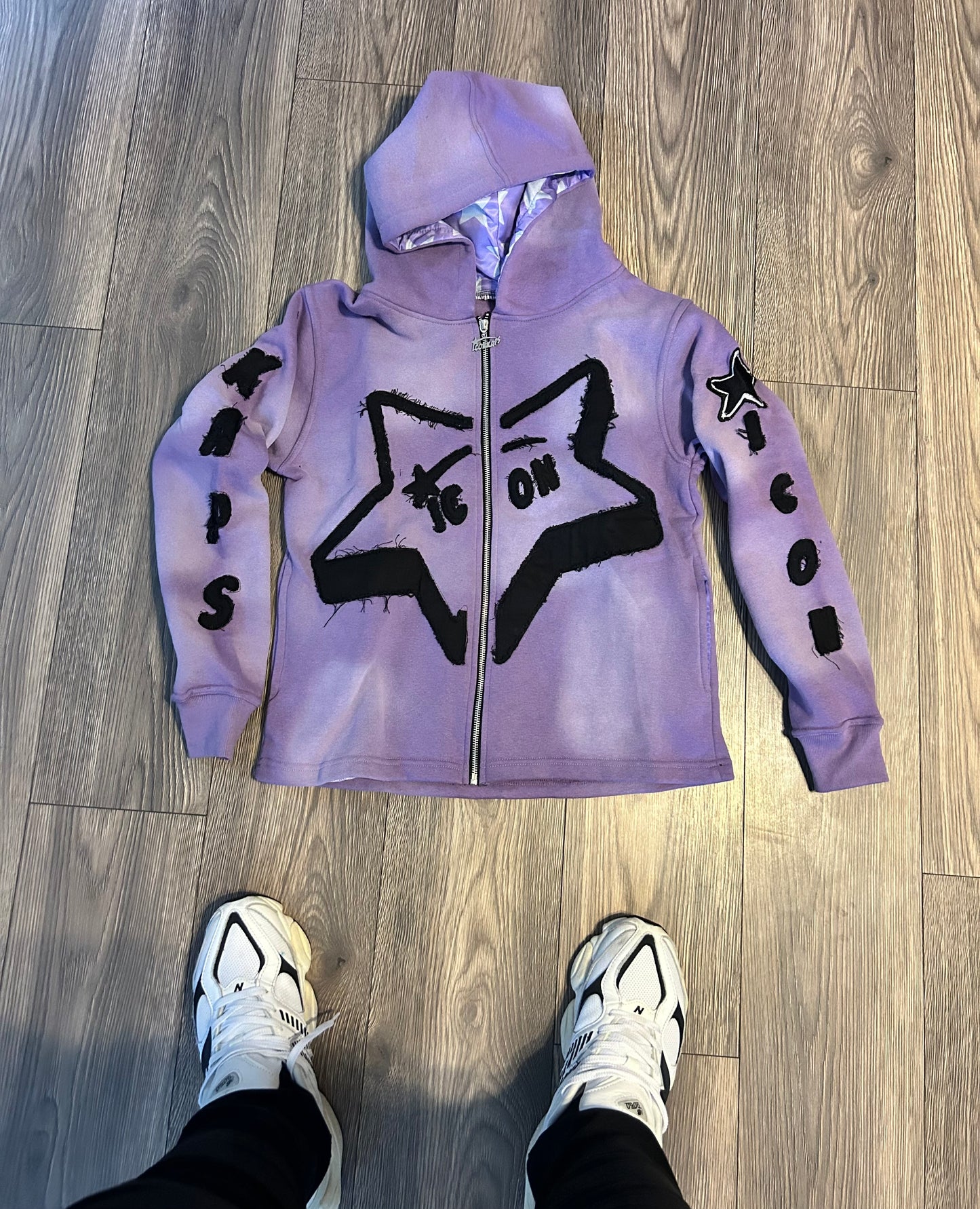 Purple Distressed Icon Zip up